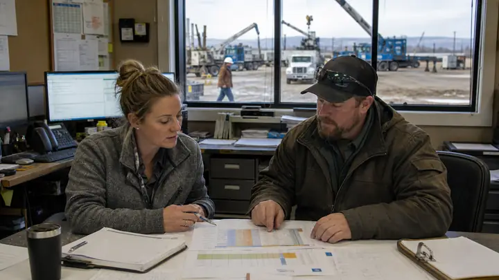 Workplace team planning HR operations in Wyoming